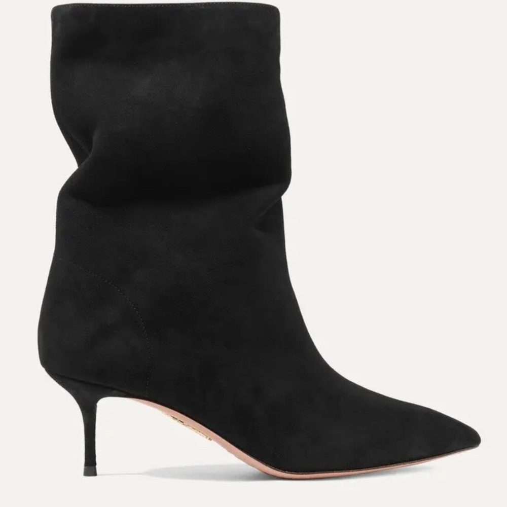 Aquazzura Very Boogie Slouched Suede Boots Size 39.5 NWT